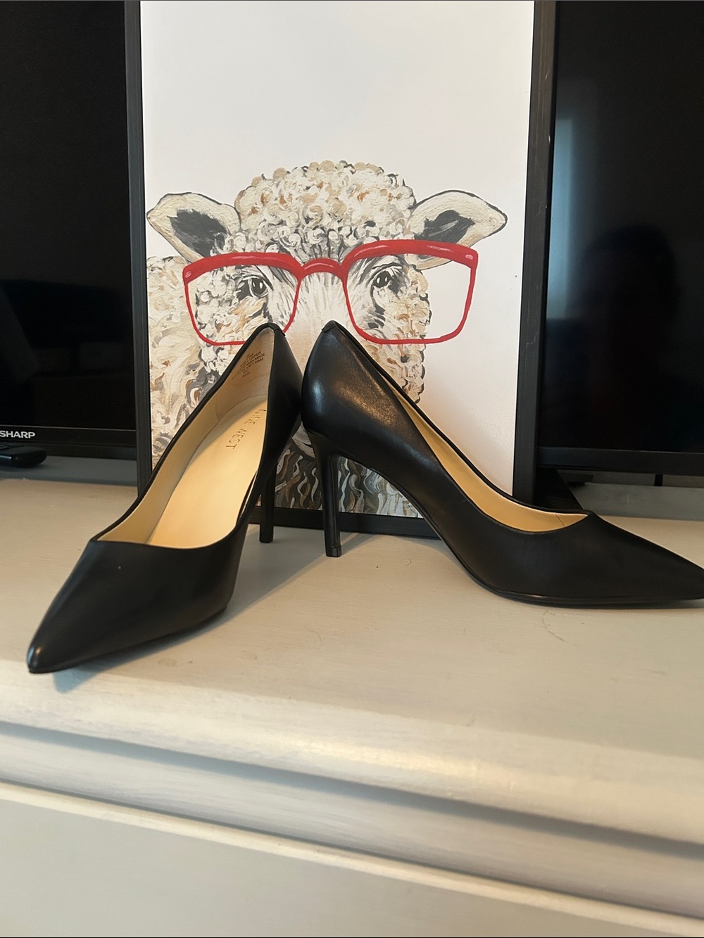 Nine West Classic Black Pointed-Toe Women's Pumps - Size 7M